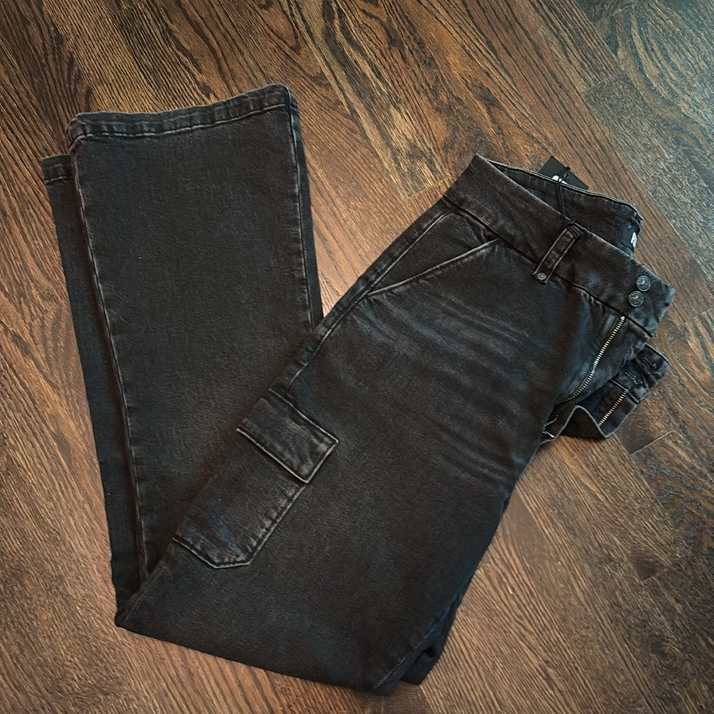 Paige Black Cargo Jeans size 30